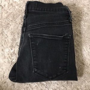 Black skinny super high rise jeans